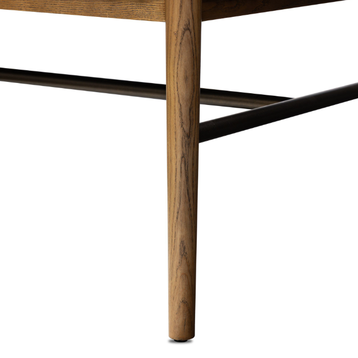 Amber Lewis X Four Hands Demi Accent Bench: Ash Wood Product Legs