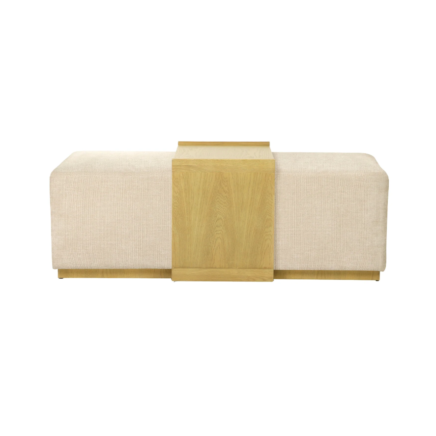 Elara Storage Ottoman: Closed Storage Front Product View