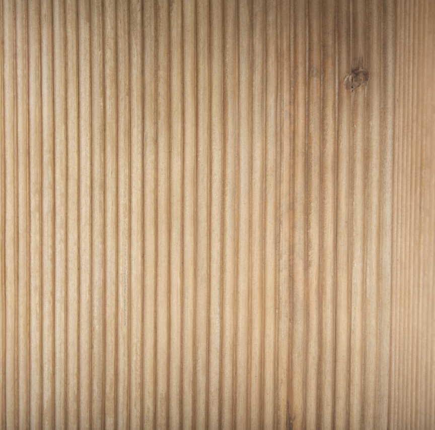 Enzo 32" Foyer Accent Table: Fluted Wood Panel View