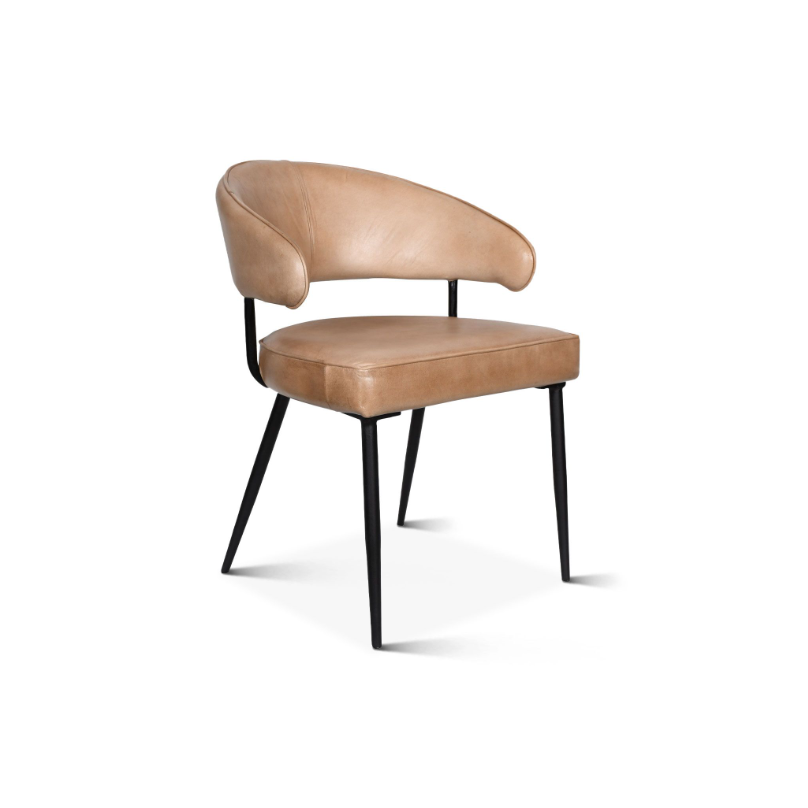 Essex 23" Dover Leather Armchair-Antique Ivory: Product View