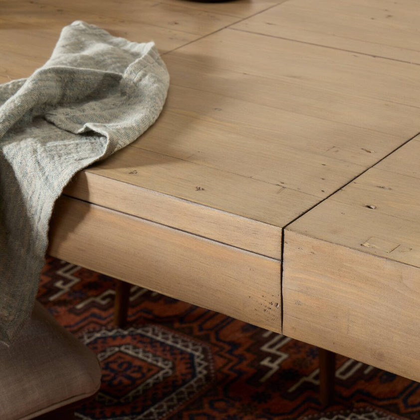 Everson 71" Extension Dining Table: Built-In Extension View