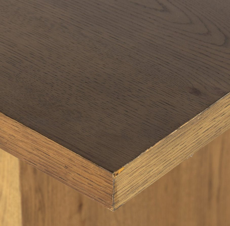 Eaton Amber Oak Dining Table: 2nd Product Corner View