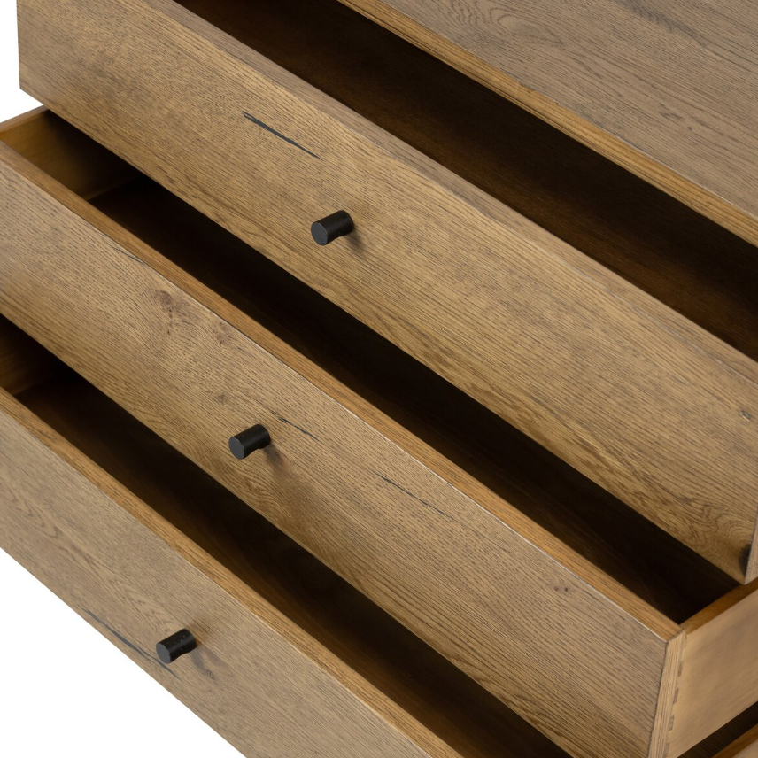 Eaton Large Nightstand: Up-Close Open Drawers Product View