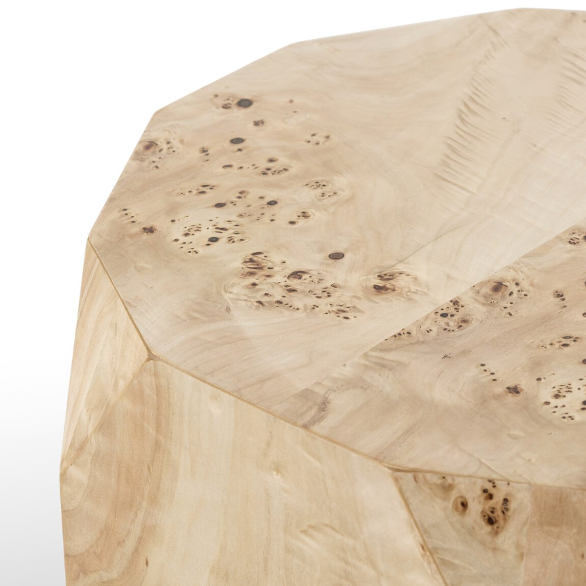 Elena End Table: Tabletop Corner View