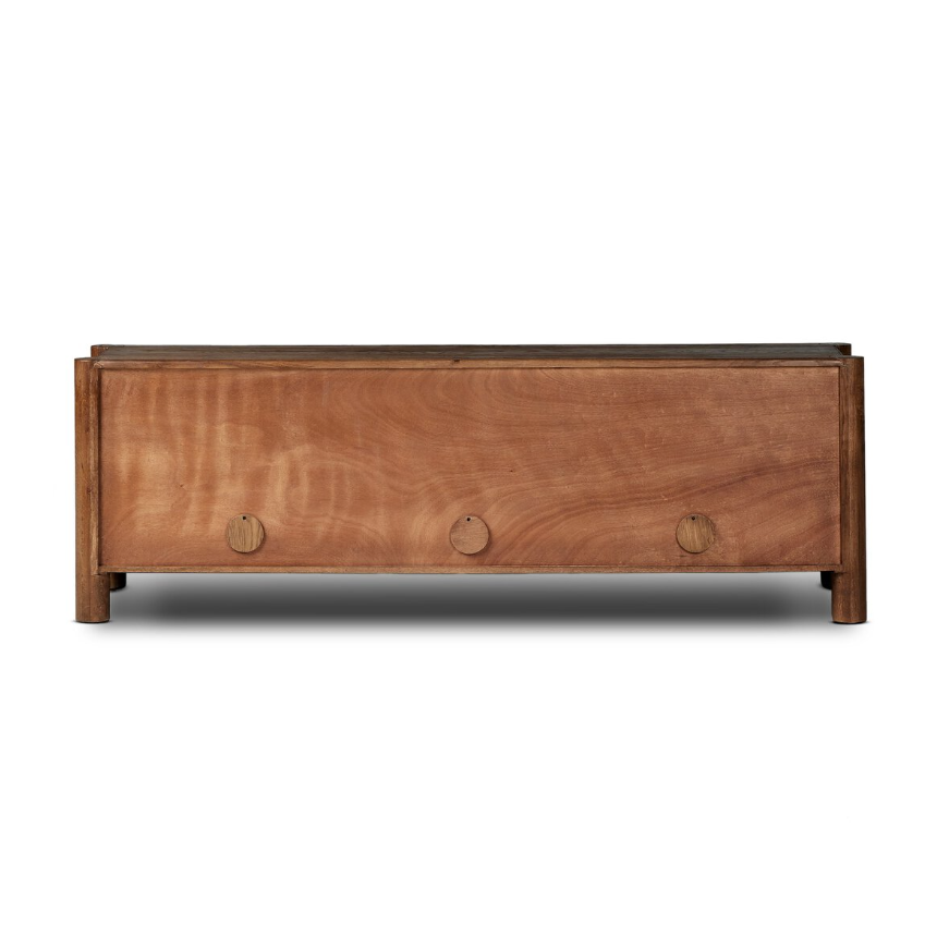 Ezri Media Console-CocoaOak: Product Back View