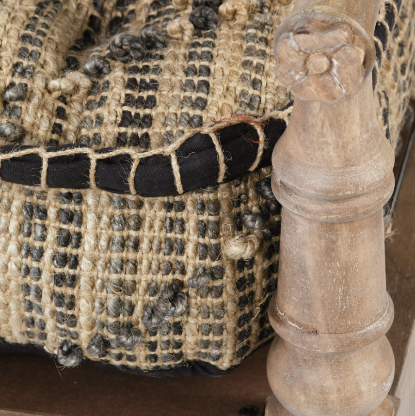 Fullerton II Accent Bench: Up-Close Upholstered Seat View