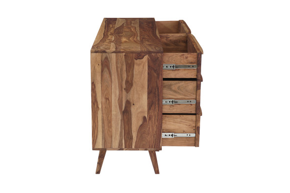 Fusion Dresser: Open Drawers Product Side View