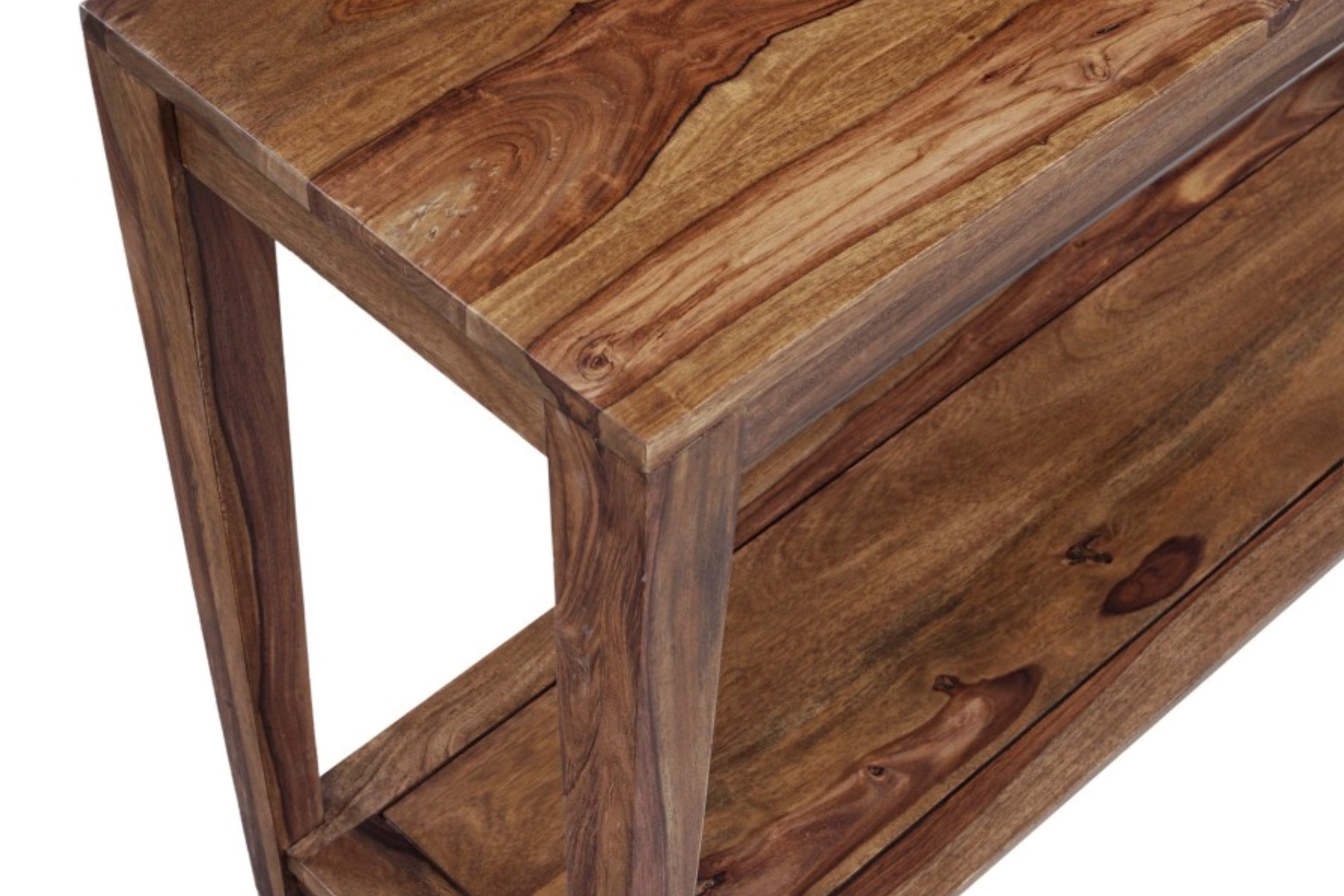 Fall River Console Table in Natural: Up-Close Natural Wood Finish