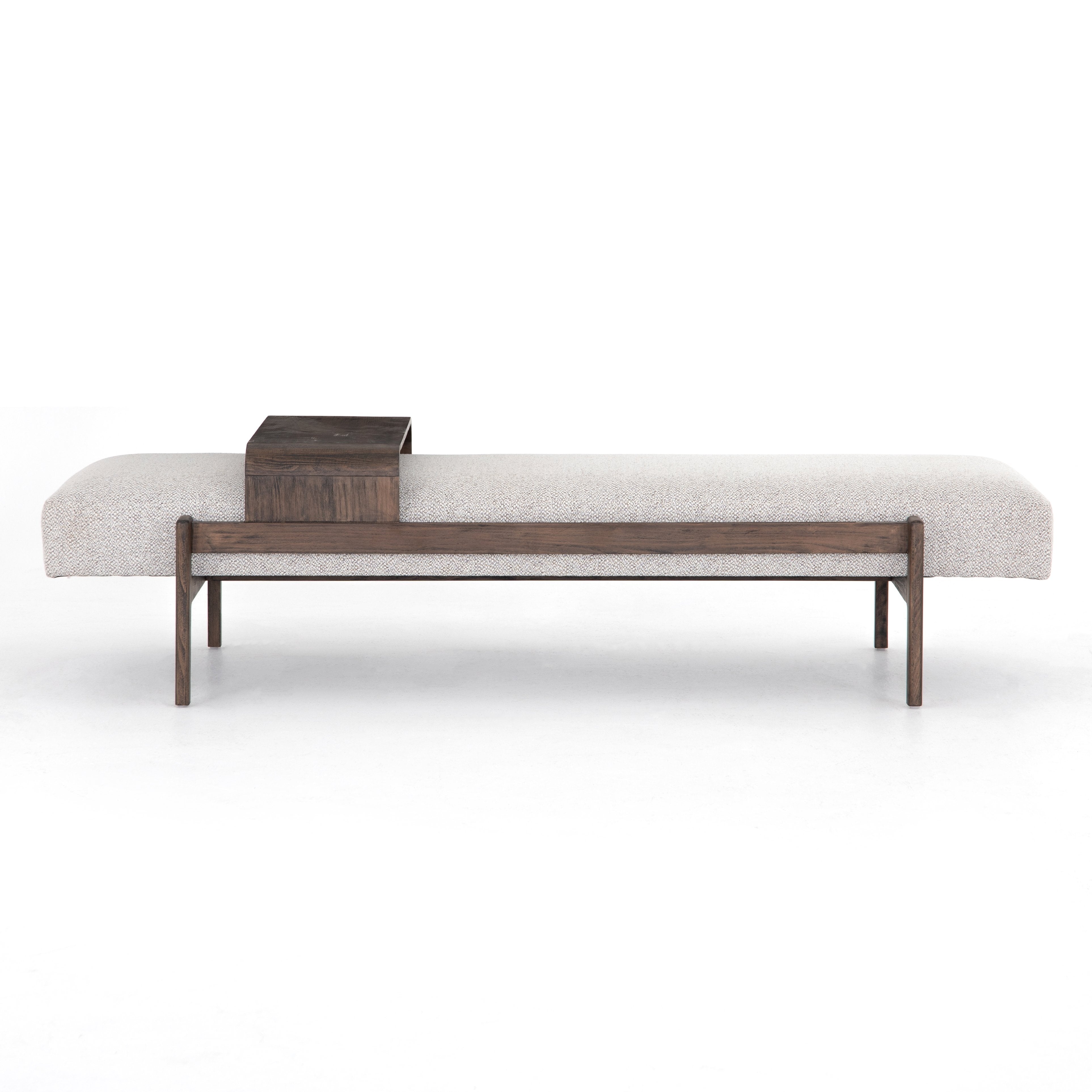 Fawkes Bench in Brunswick Pebble: Front Product View