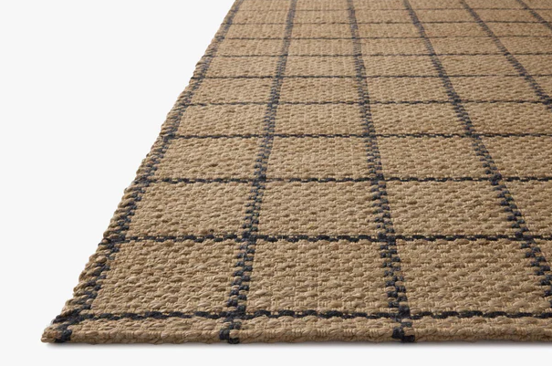Chris Loves Julia X Loloi Fletcher Rug in Natural/Black: Product Pile Height View