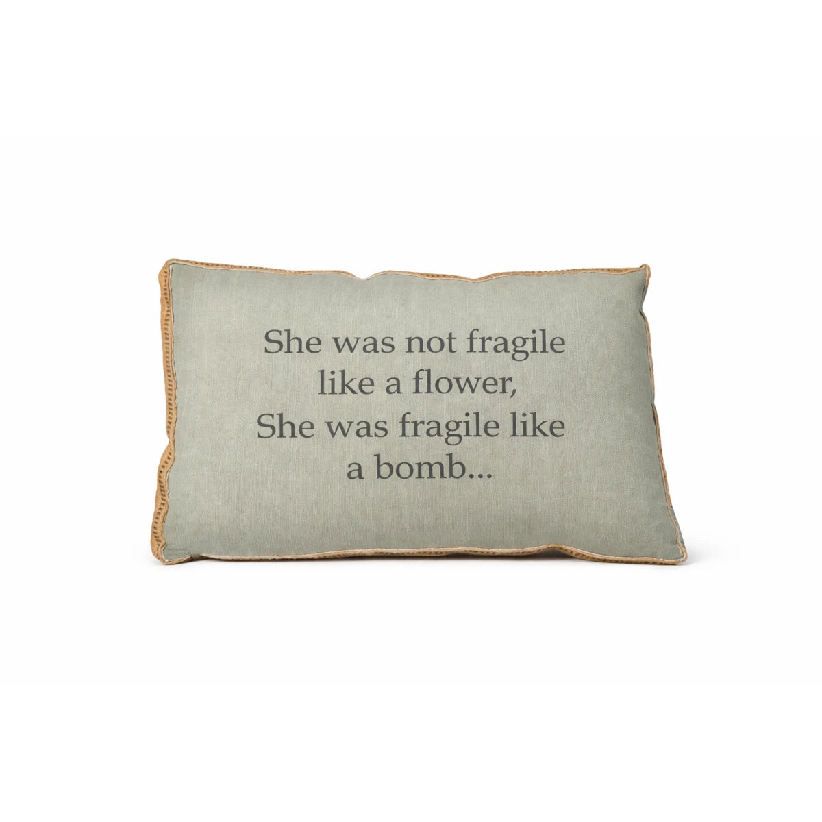Fragile Like a Bomb Throw Pillow: Available at City Home PDX