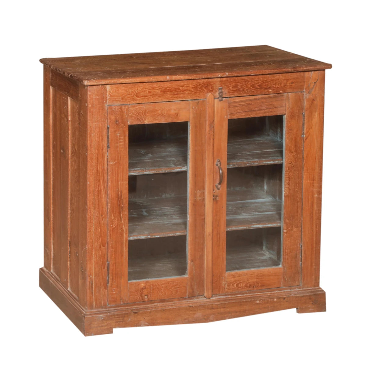 Lowboy Teak Cabinet with Glass-Style Five: Product View
