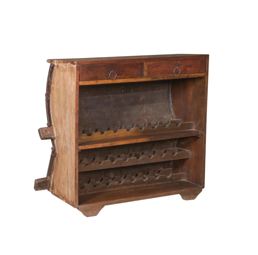 Wooden Bar Counter: Product Back View