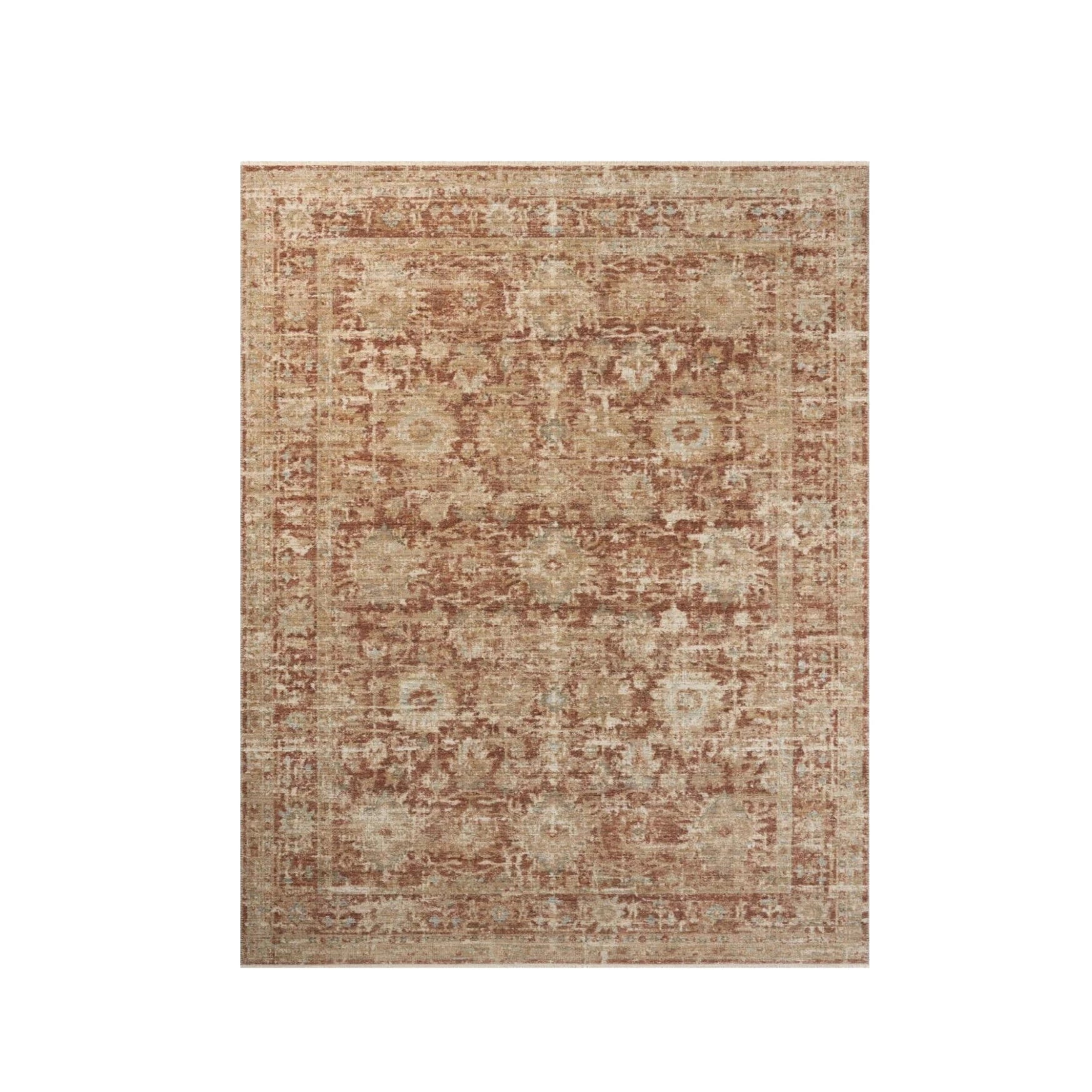 Heritage Rug in Brick/Multi: Available at City Home PDX