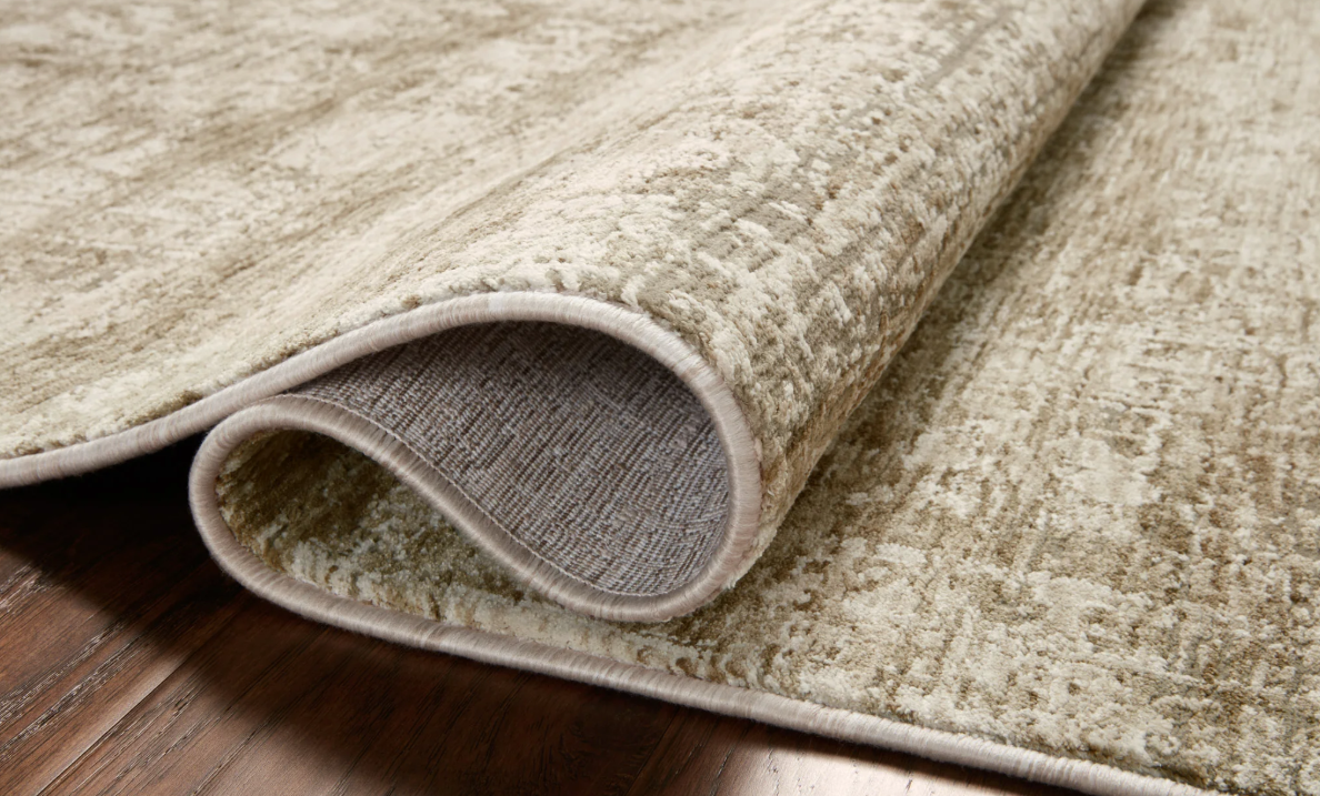 Amber Lewis X Loloi Honora Rug in Khaki/Beige: Product Folded View