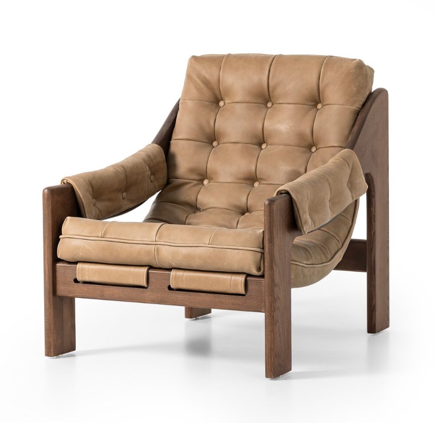 Halston Leather Chair-Palermo Drift: Available at City Home PDX