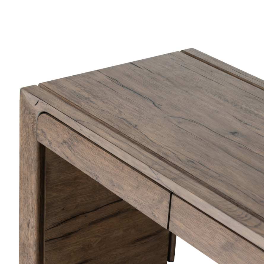 Henry Desk: Up-Close Tabletop Corner View