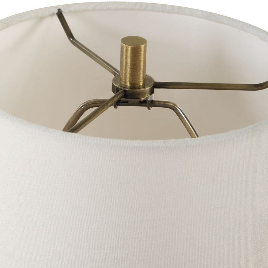 Indent Accent Lamp: Plated Antique Brass Accents