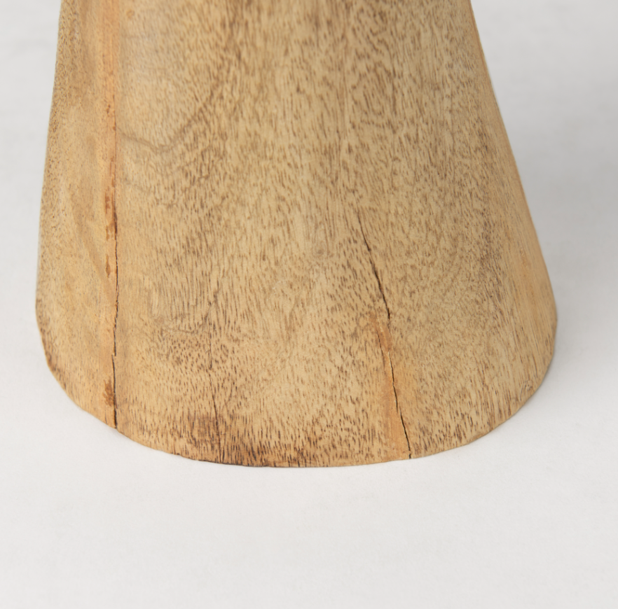 Ivan Wooden Head Sculpture-Size Large: Product Base View