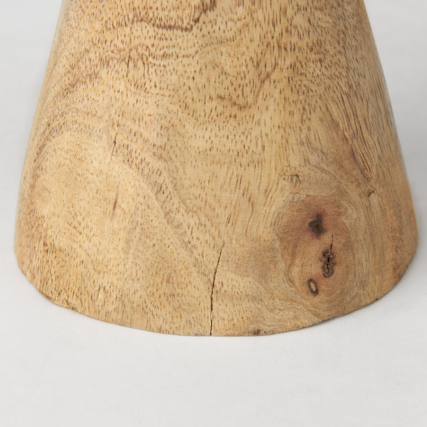 Ivan Wooden Head Sculpture-Size Medium: Product Base View