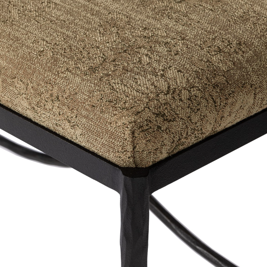 Jade Accent Stool: 2nd Up-Close Product Corner View