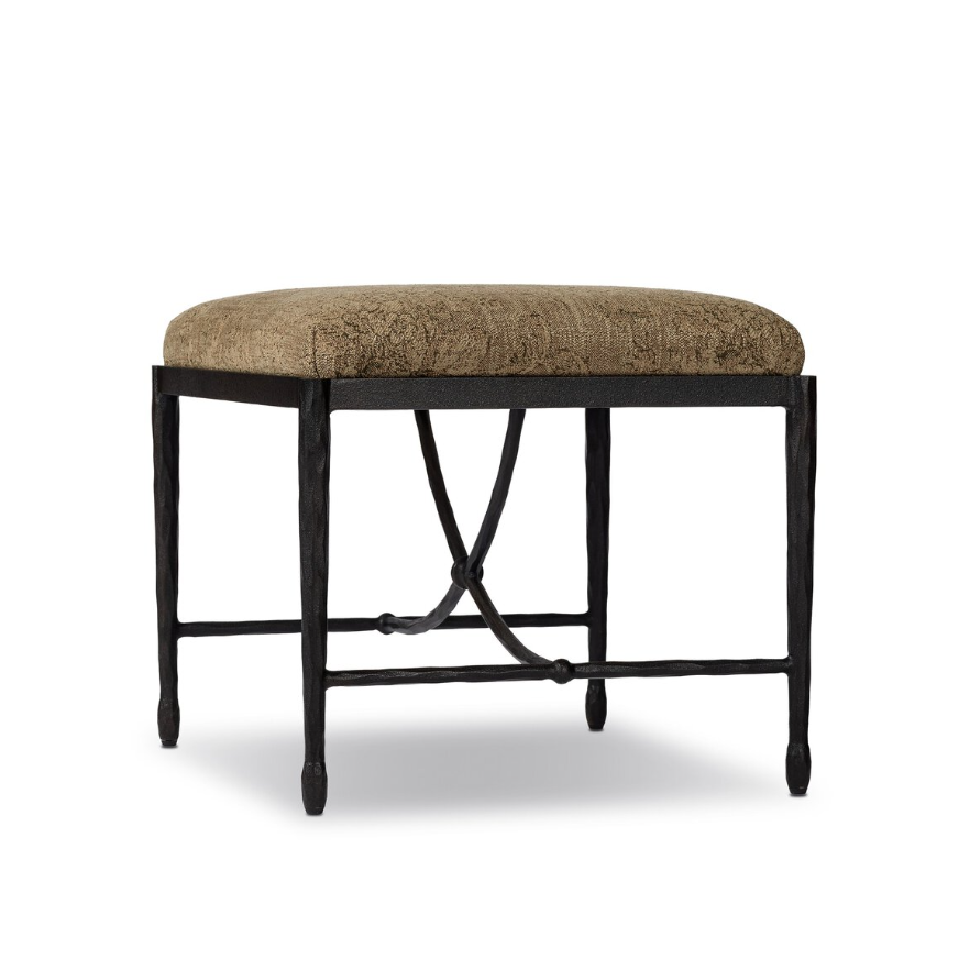 Jade Accent Stool: Product Quarter View