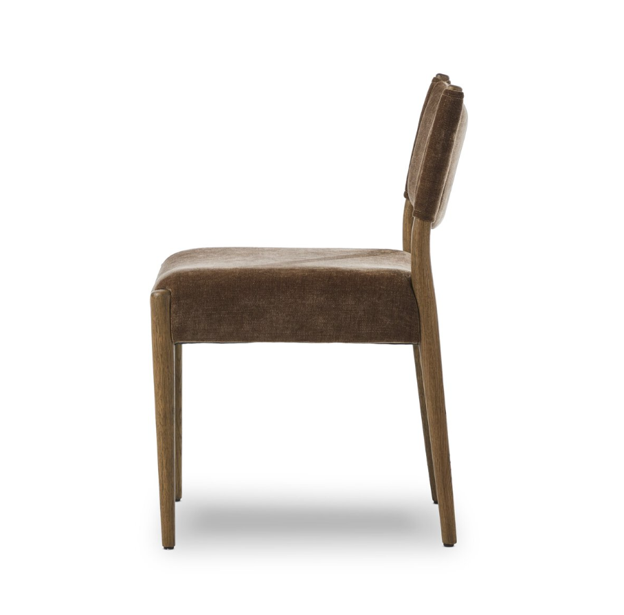 Jayla Armless Dining Chair-Altair Mushroom: Product Side View