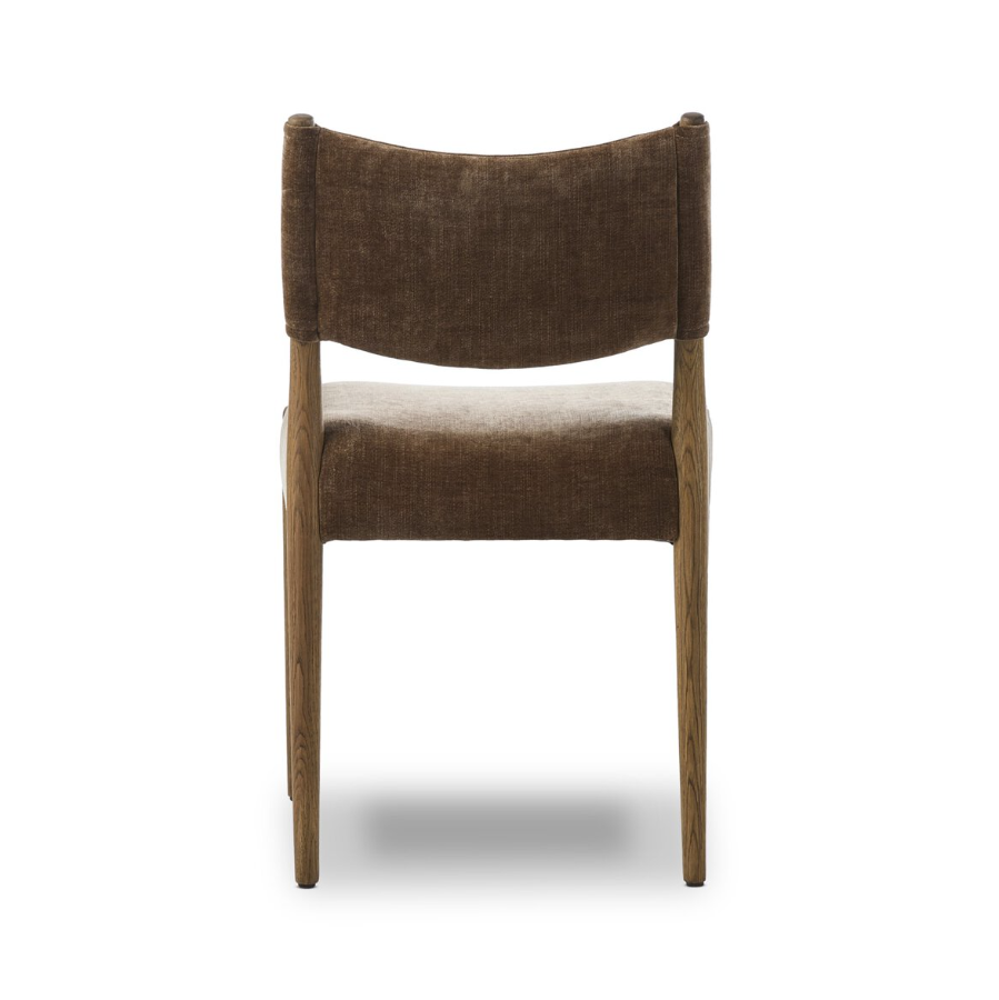 Jayla Armless Dining Chair-Altair Mushroom: Product Back View