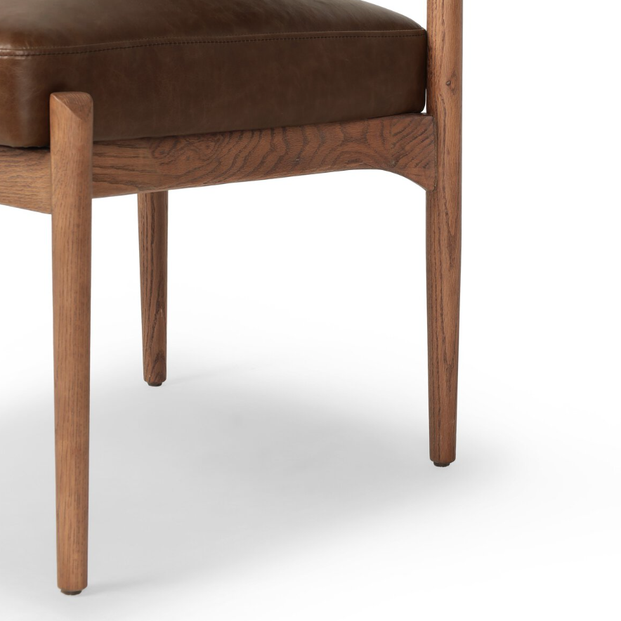 Jazelle Dining Chair-Taupe Shearling: Oak Frame Product View