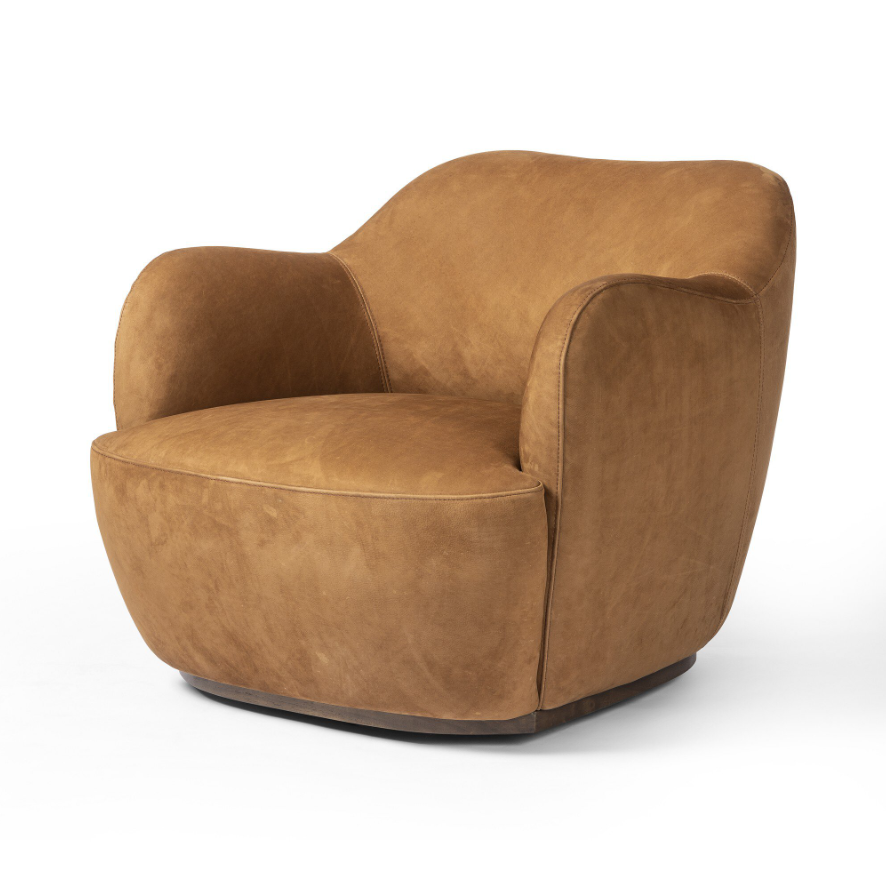 Julius Swivel Chair-Nubuck Coganc: Product View