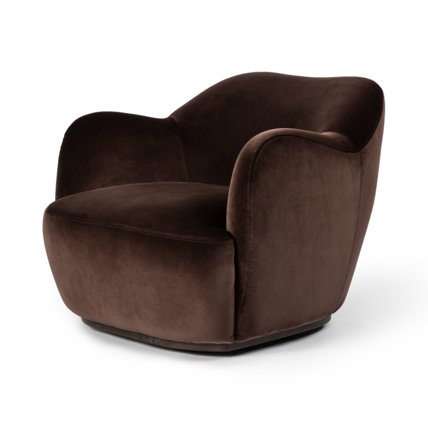 Julius Swivel Chair-Surrey Coca: Product View