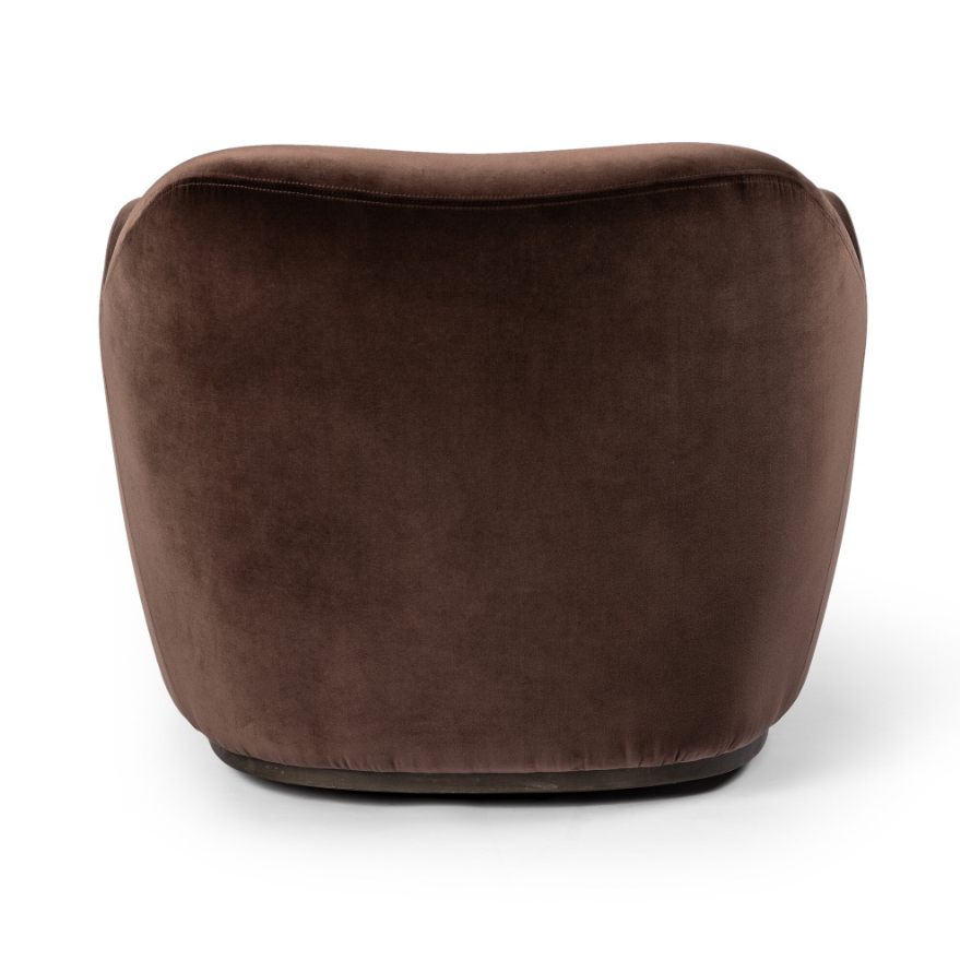 Julius Swivel Chair-Surrey Coca: Product Back View