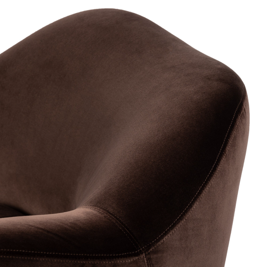 Julius Swivel Chair-Surrey Coca: Product Backrest View