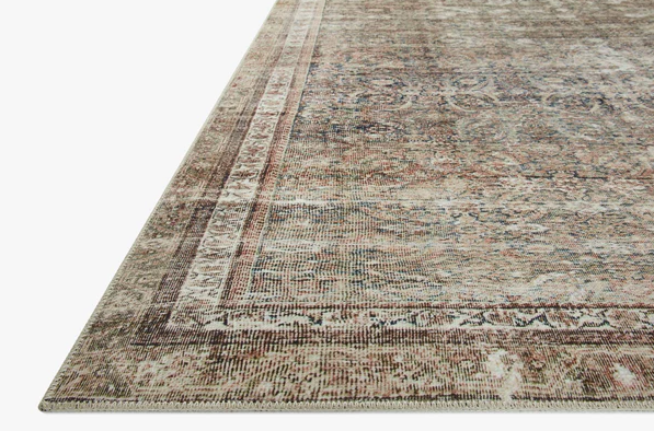 Chris Loves Julia X Loloi Jules Rug in Ink/Terracotta: Product Pile Height View