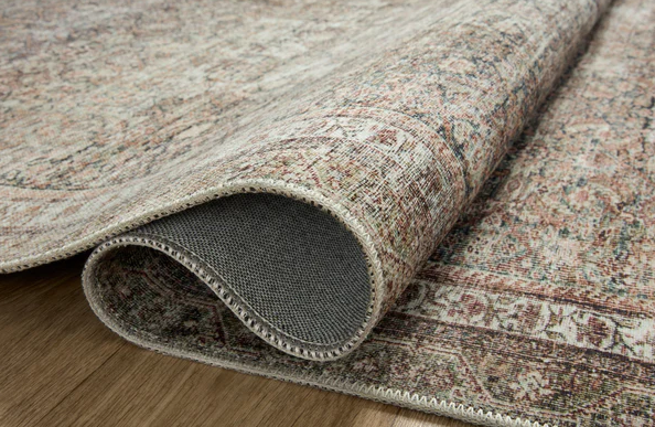 Chris Loves Julia X Loloi Jules Rug in Ink/Terracotta: Product Folded View