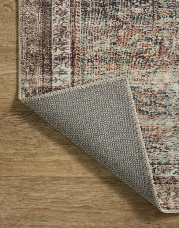 Chris Loves Julia X Loloi Jules Rug in Ink/Terracotta: Product Backing View