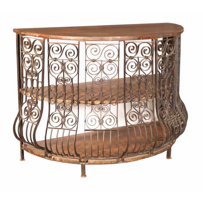 Curved Balcony Console Table Style B - shop reclaimed furniture at City Home