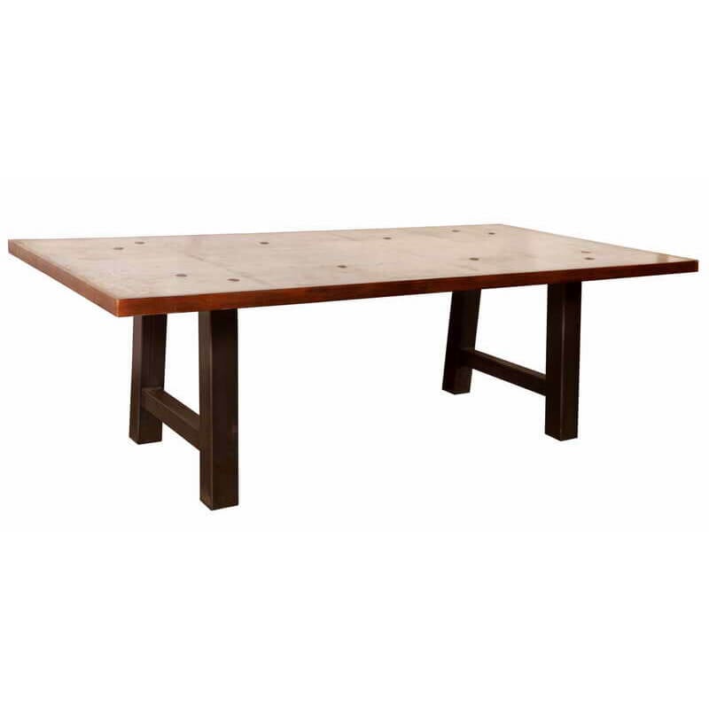 Wooden Dining Table with Iron Legs - shop unique pieces at City Home