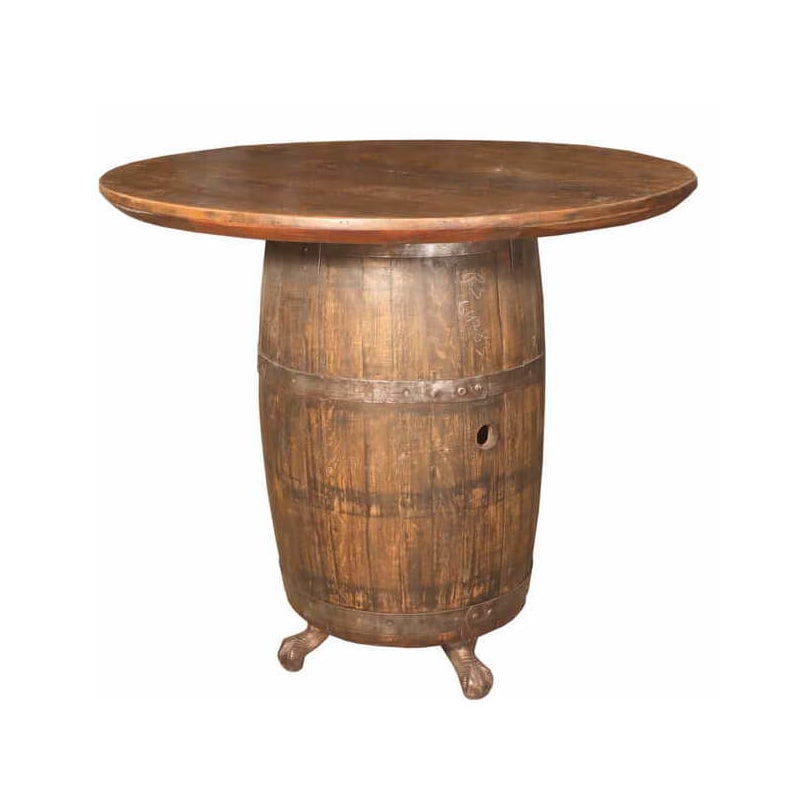 Teak Round Barrel Table - shop unique furniture at City Home