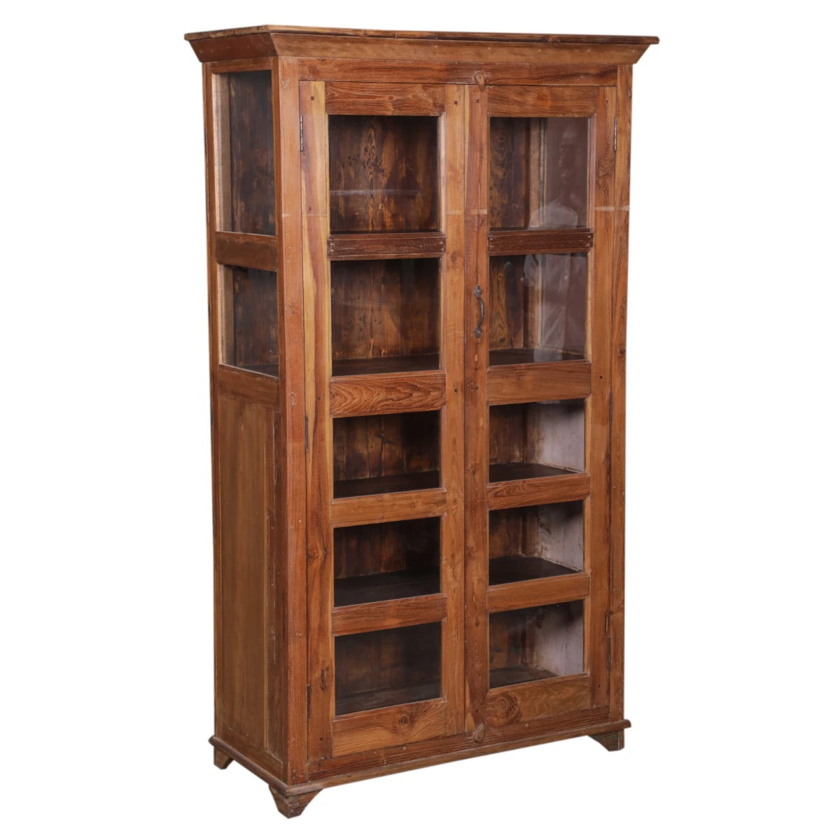 Handmade 2 Door Cabinet with Glass - shop teak furniture at City Home