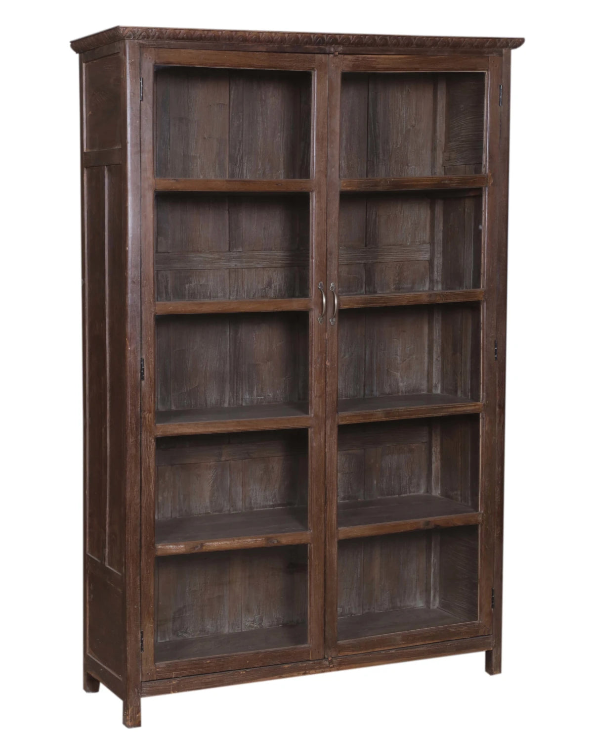 Dark Wooden Cabinet with Glass: Available at City Home PDX