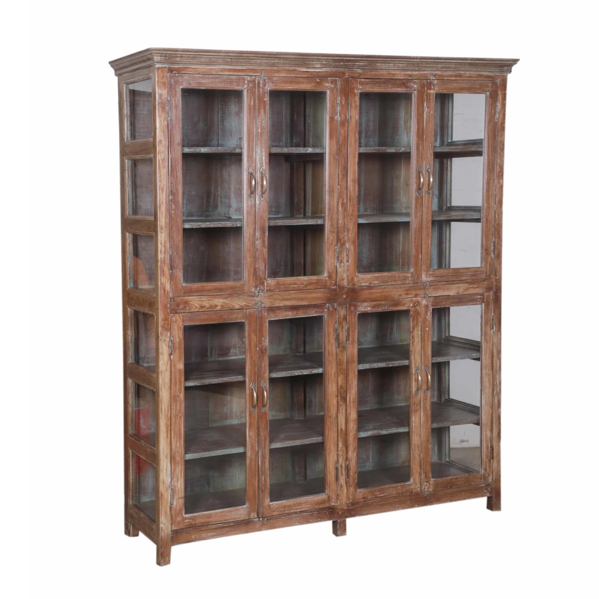Teak Wood Cabinet with Glass-Style C: Available at City Home PDX