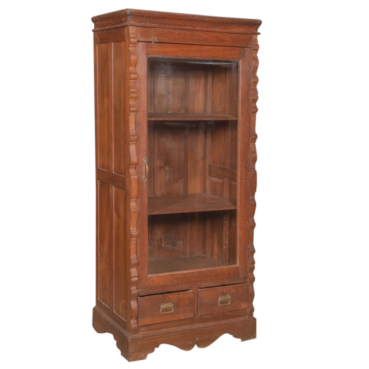 Teak Cabinet with Glass-Style Three: Available at City Home PDX