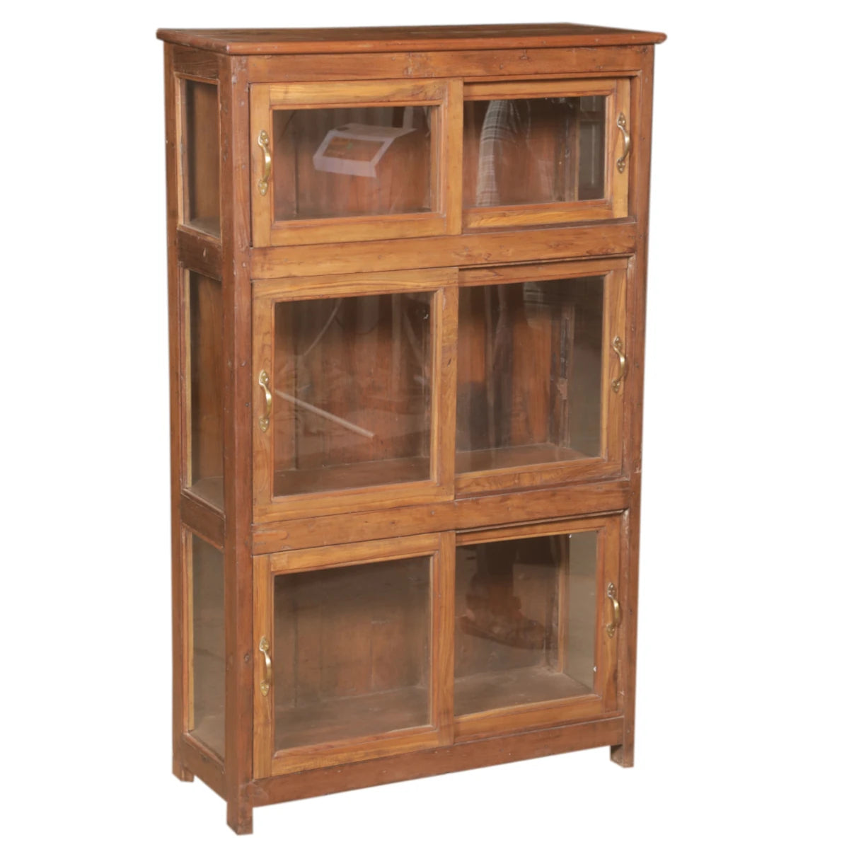 Teak Cabinet with Glass: Available at City Home PDX
