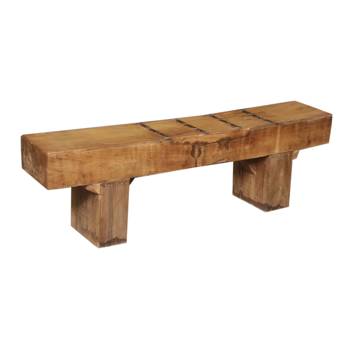 Artisan Crafted Wooden Bench