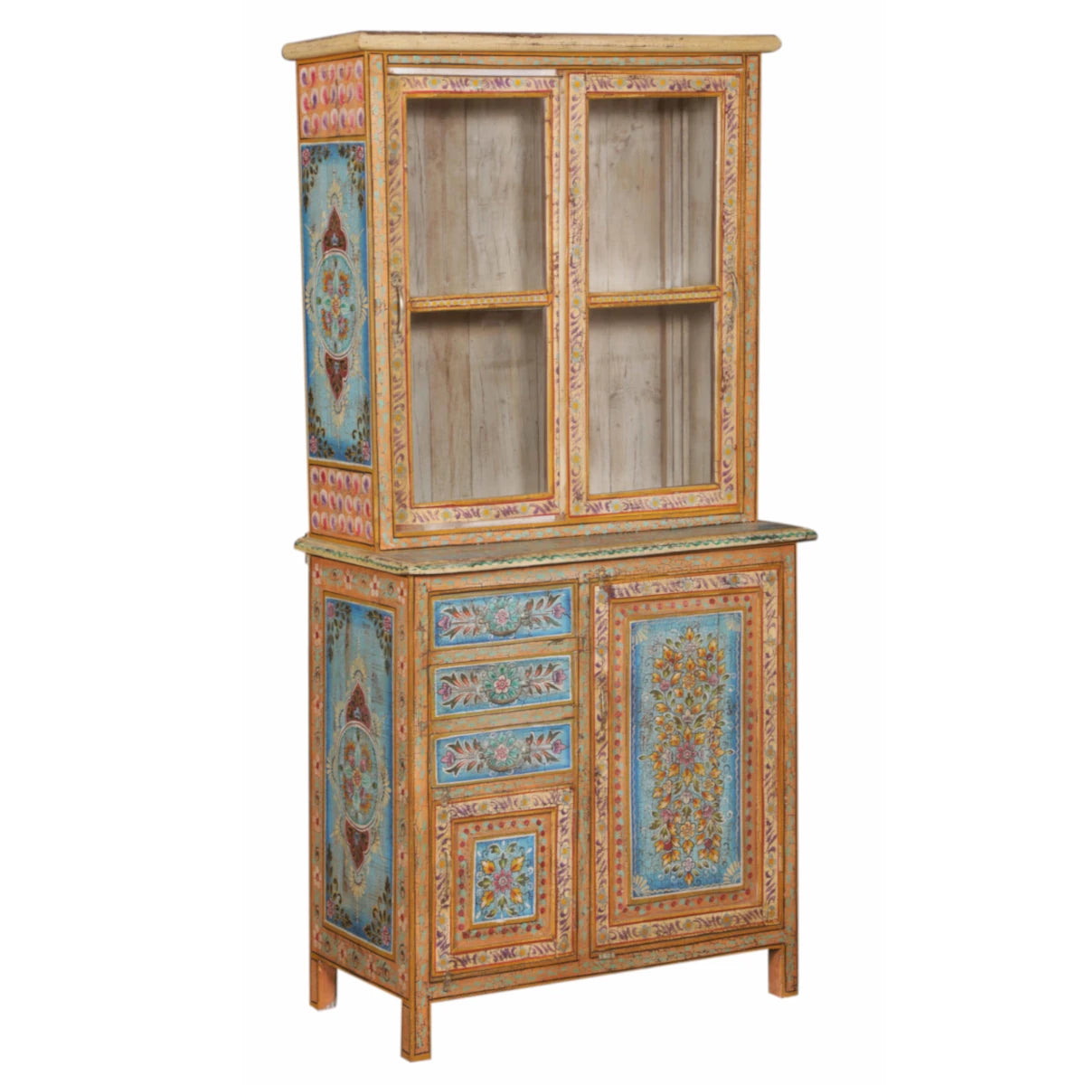 Painted Cabinet with Glass: Available at City Home PDX