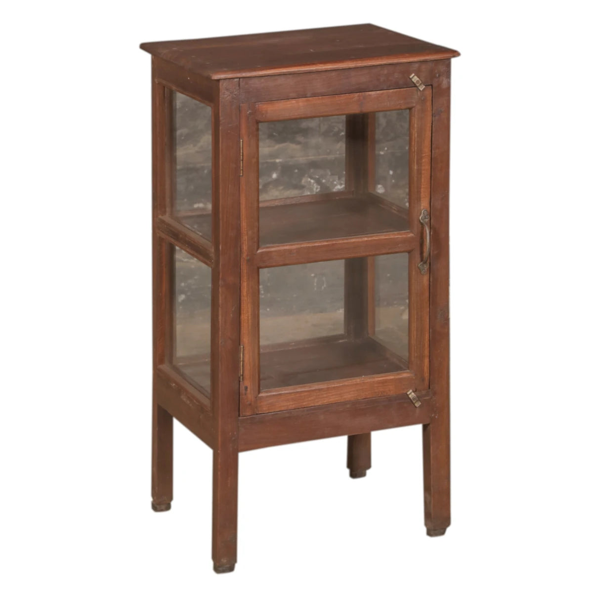 Small Teak Cabinet with Glass-Style D: Product View