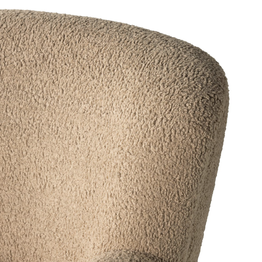 Kadon Swivel Chair-Sheepskin Camel: Product Backrest View