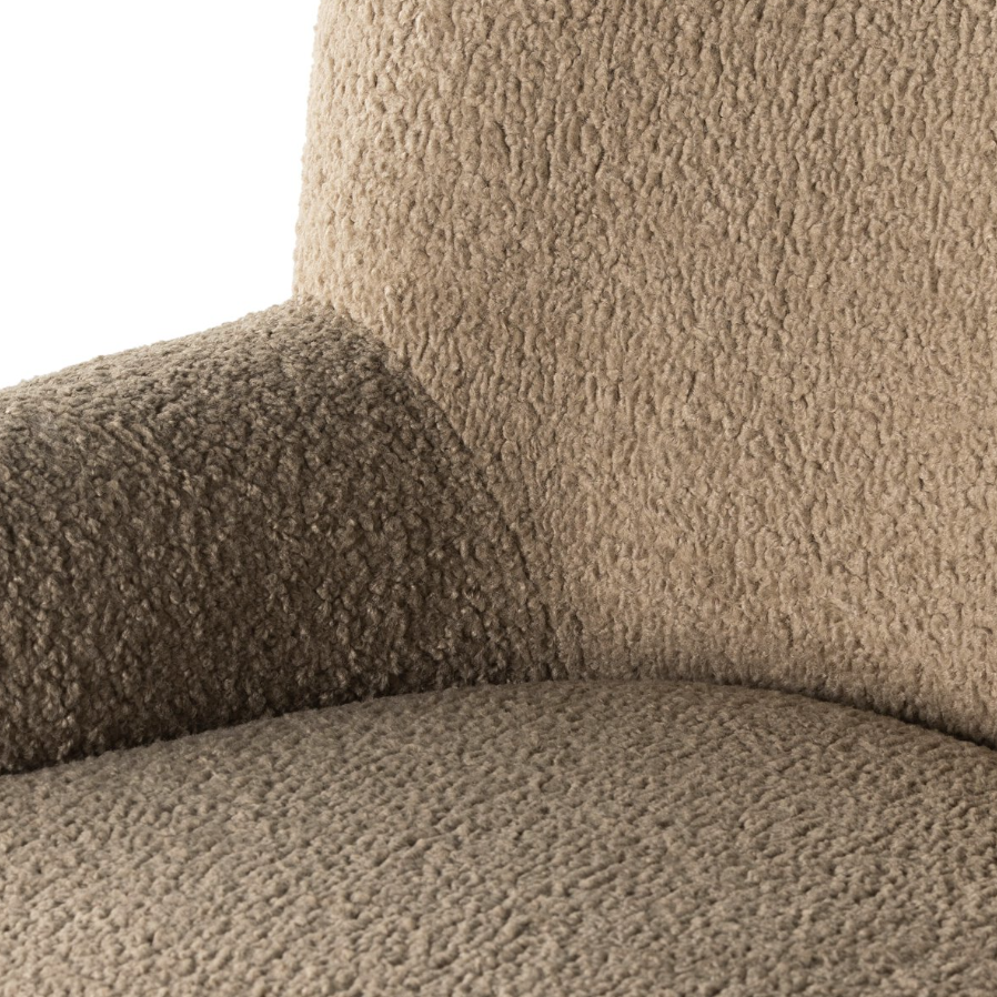 Kadon Swivel Chair-Sheepskin Camel: Up-Close Product View