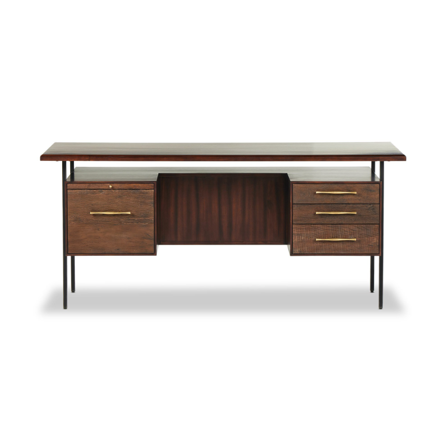 Lauren Desk-Natural Peroba: Available at City Home PDX